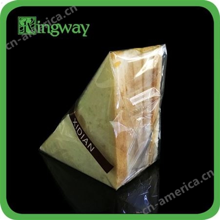 厂家专业定制透明环保OPP食品级三明治单张膜包装袋 可印刷LOGO