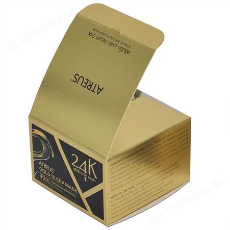 呱呱印金银卡纸盒定制 化妆品的外包装纸盒 高档面膜礼品盒制作厂家