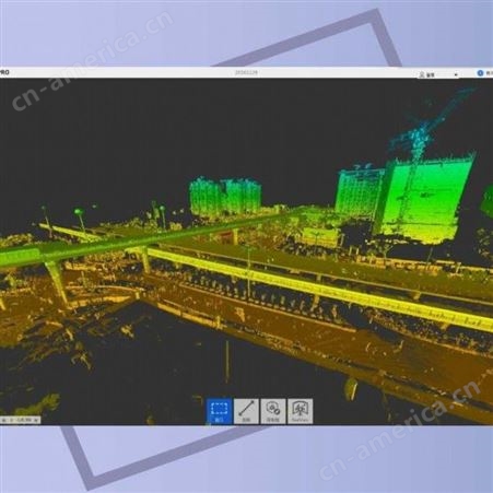 昆山市巴城镇形展科技技三维扫描仪空中自行车道三维建模钢结构测量
