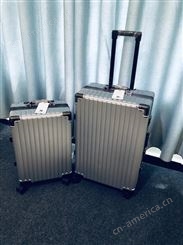 网红行李箱直角复古铝框拉杆箱万向轮登机箱大容量旅行密码皮箱子