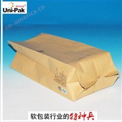 茶叶牛皮纸包装袋 厂家定制印刷镀铝防潮八边封自立茶叶牛皮纸袋