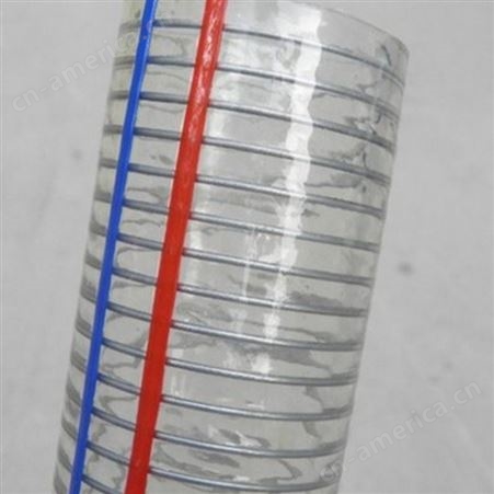 PVC钢丝透明软管塑料管一寸水管加厚耐高压