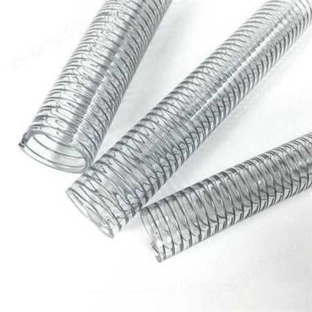 厂家销售PU透明钢丝软管 耐高温PU透明钢丝管 耐酸碱螺旋PU透明钢丝软管价格
