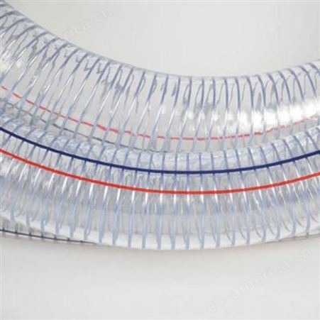 PVC钢丝透明软管塑料管一寸水管加厚耐高压