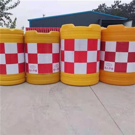 达安厂家供应交通设施吹塑防撞桶 塑料防撞桶 大桶防撞桶(800*600mm)