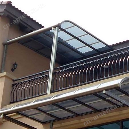 铝合金雨棚 铝合金雨阳蓬 阳台耐力板雨棚 铝合金露天遮阳棚 抗冲击