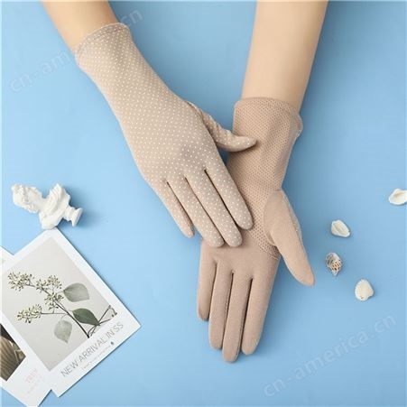 棉质波点手套 棉质触屏手套 来图来样加工 2021护手手套