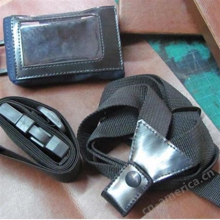 皮具厂定制便携平板电脑手腕带  ERP扫码枪手腕带