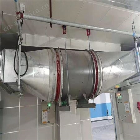 贯美空调 HTF 武城3c消防排烟风机 地下室排烟风机安装方法图片