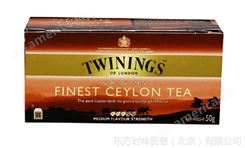 英国TWININGS川宁精品锡兰茶2g*25包/盒