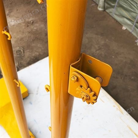 产地货源全铸铁羽毛球柱 可移动升降调节羽毛球网架加工定制