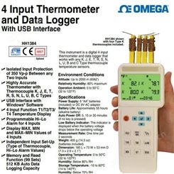 欧米茄 HH1384 4输入温度计和数据记录器 带USB接口