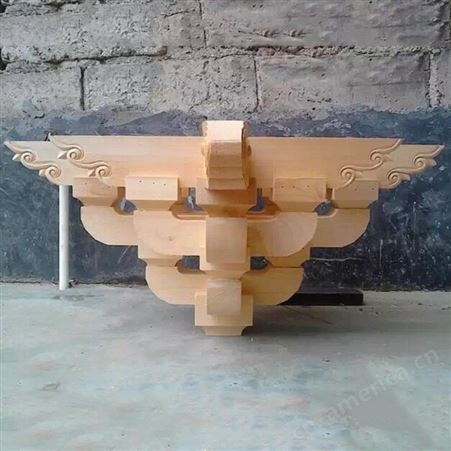 手工雕刻木质斗拱 寺庙古建筑材料 仿古斗 拱可定制