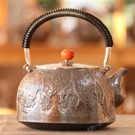 S999煮茶壶 纯银烧水壶煮茶器家用茶壶 节日礼品定制