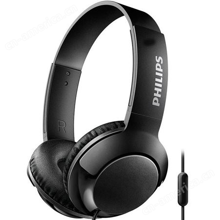 飞利浦/PHILIPS SHL3075蓝电脑耳机有线头戴式游戏竞技线控带麦耳机调音震撼低音