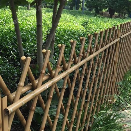 园艺仿真装饰栏杆 绿化带仿竹护栏 不脆化 凯万丝网质量保障