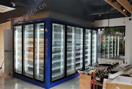 仟曦商用冷藏展示柜喷雾风幕柜多展示面冷库后补式冰柜