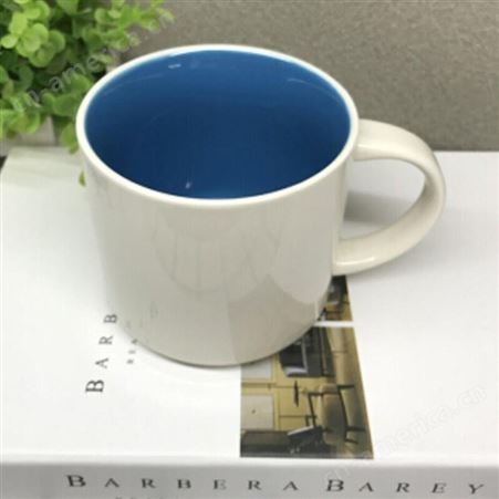 CODA温雅单杯B1097办公室家用简约釉下彩陶瓷杯马克杯单柄随手杯咖啡牛奶杯400ml