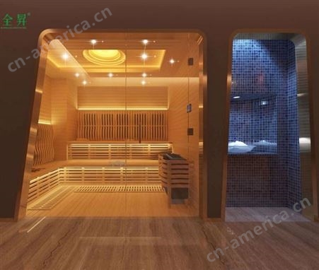 EM3363干湿结合光波房 湿蒸光波房 实木结构设计 卫浴空间合理利用  