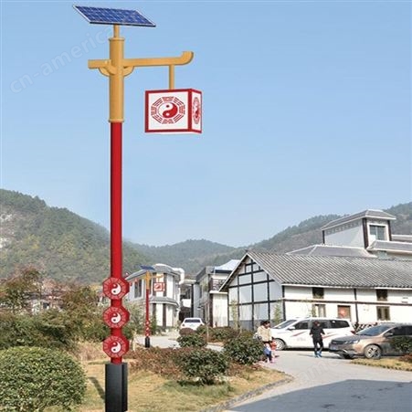 劲辉公园景区复古灯笼4米太阳能庭院灯 户外中式仿古灯