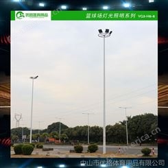中山市篮球场定制灯杆 6米灯杆 镀锌防腐