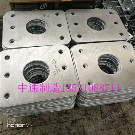 上海优质预埋件厂家 中通制作热镀锌接触网钢板 地脚螺栓 法兰盘