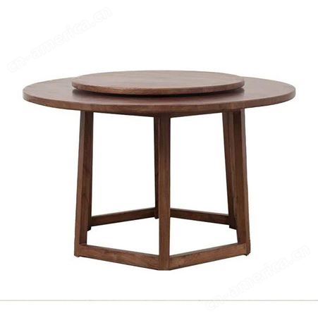 新中式餐桌椅 白蜡木禅意会客桌圆桌洽谈桌 免漆接待桌实木茶 可定做