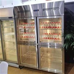 久景冰箱SRVG-120四门风冷玻璃门冷藏保鲜柜1.2米大容积水果牛奶蔬菜保鲜