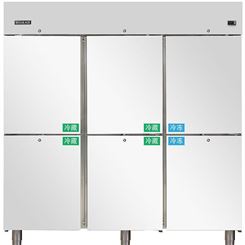 久景冰箱SREP-180立式六门经济款201直冷商用厨房冷藏冰箱性能稳定全国发货